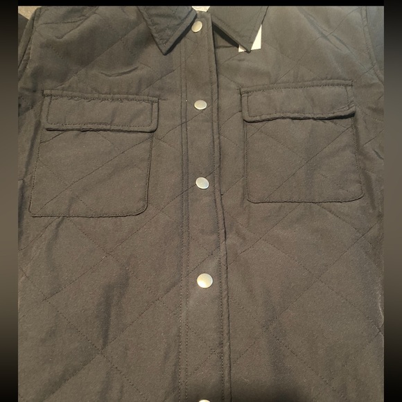 Old Navy Quilted Utility Jacket black NWT - Picture 3 of 15
